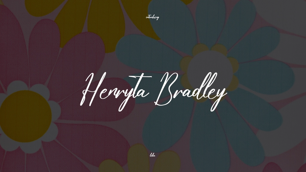 Henryta Bradley Font Sample Images  1