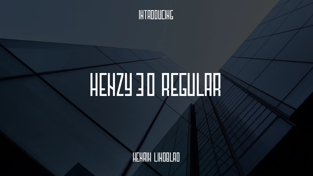 Henzy30 Regular Font Sample Images  1