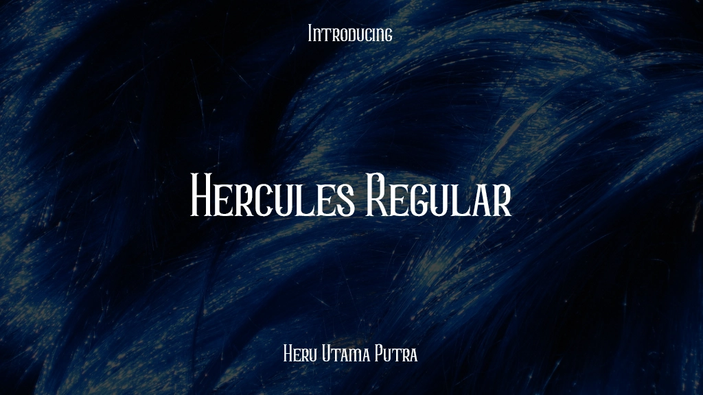 Hercules Regular Imagens de amostra de fonte  1