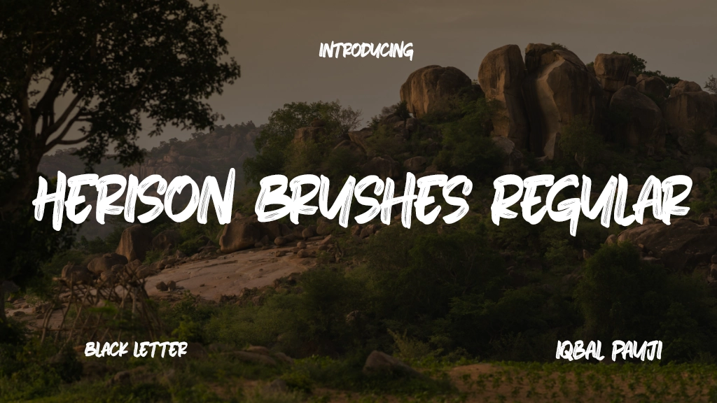 Herison Brushes Regular Font Sample Image 1