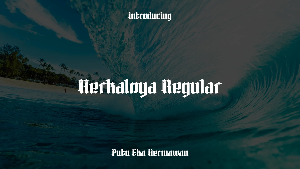 Herkaloya Regular Images d’exemples de polices  1