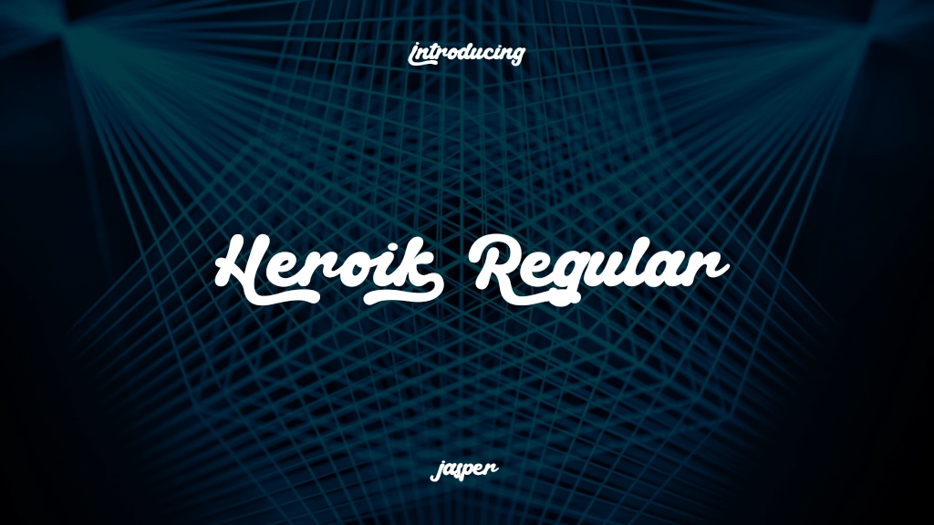 Heroik - Personal Use Regular Immagini di esempio dei caratteri  1