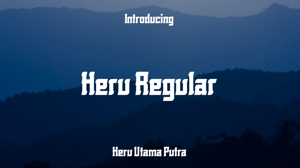 Heru Regular Font Sample Images  1