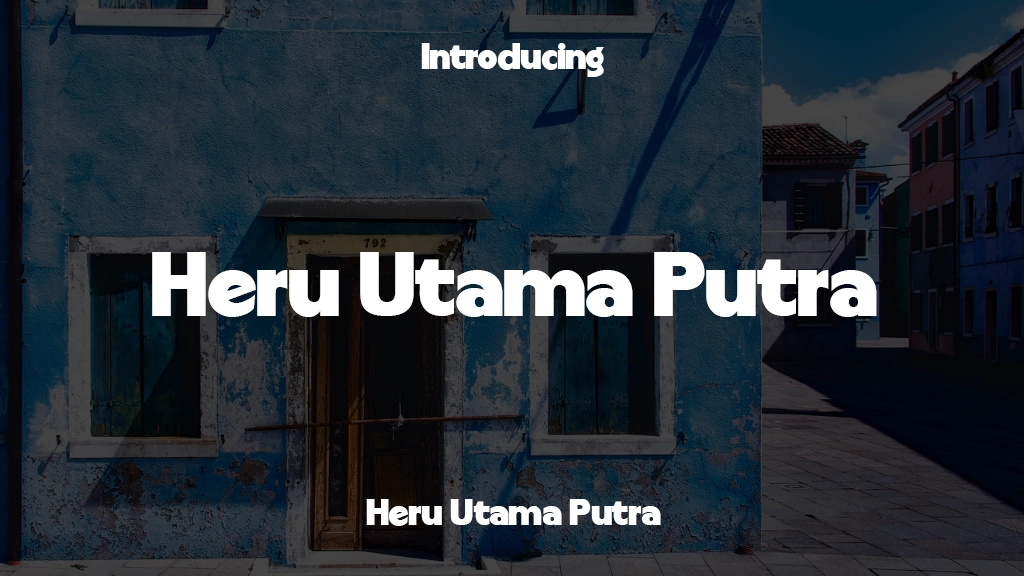 Heru Utama Putra Font Sample Images  1