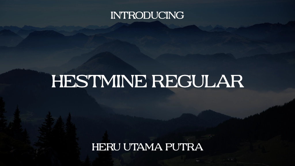 HESTMINE Regular Font Sample Images  1