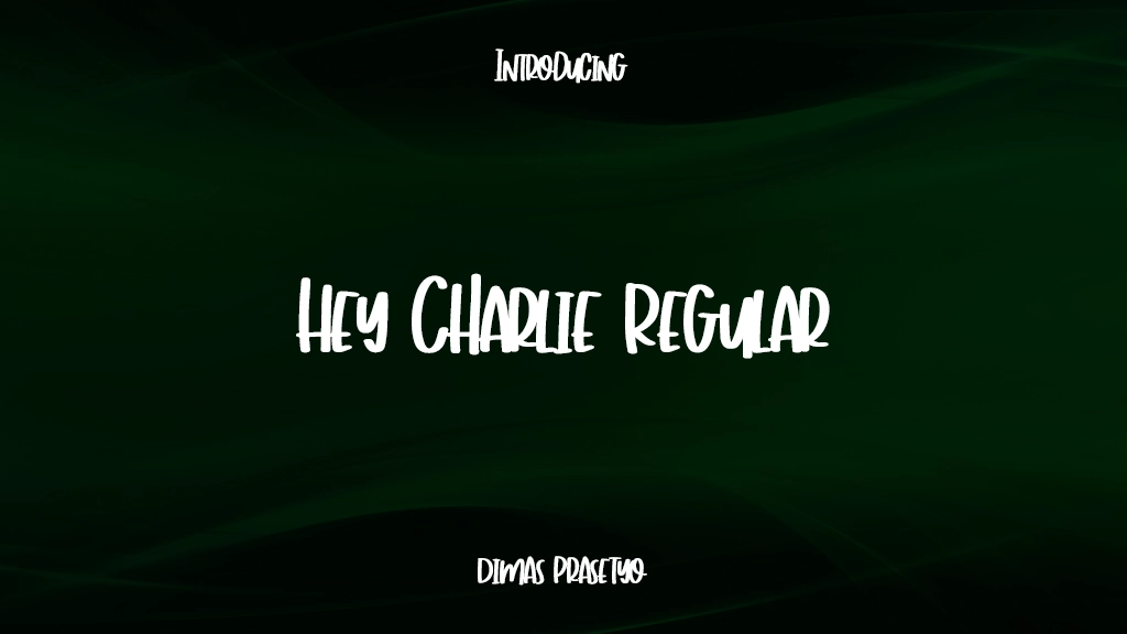 Hey Charlie Regular Font Sample Images  1