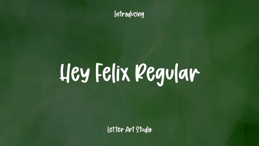 Hey Felix Regular Immagini di esempio dei caratteri  1