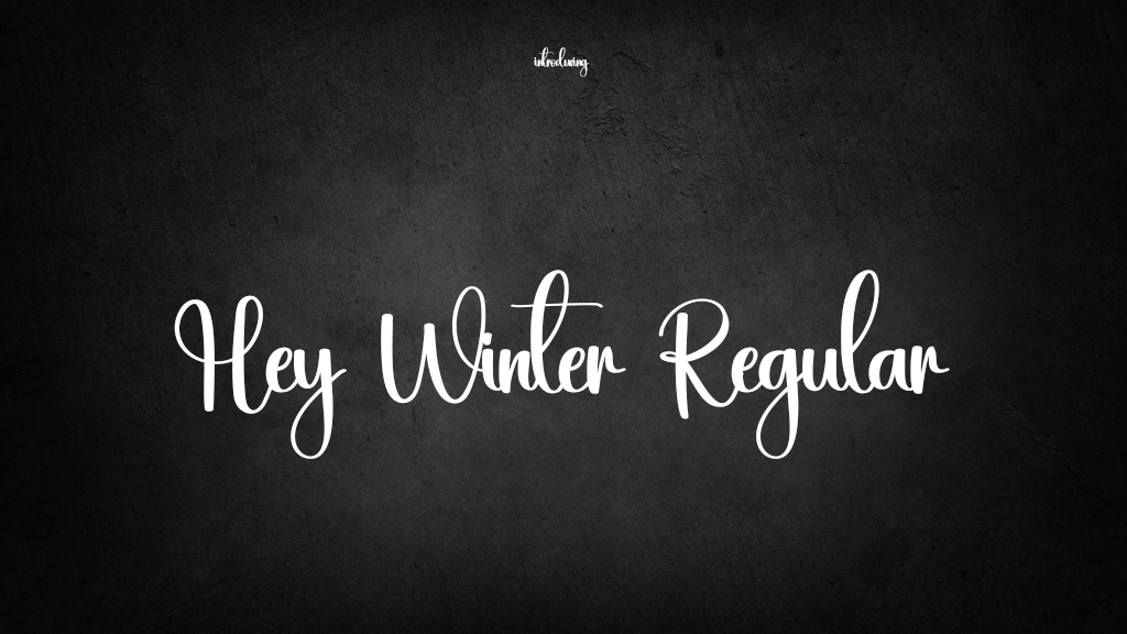 Hey Winter Regular Imagens de amostra de fonte  1