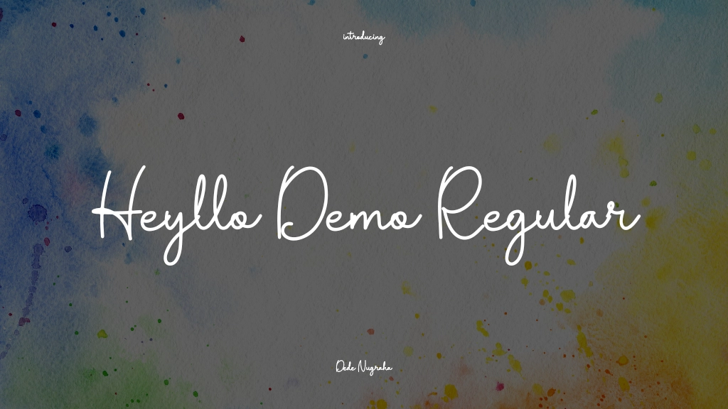 Heyllo Demo Regular 글꼴 샘플 이미지  1