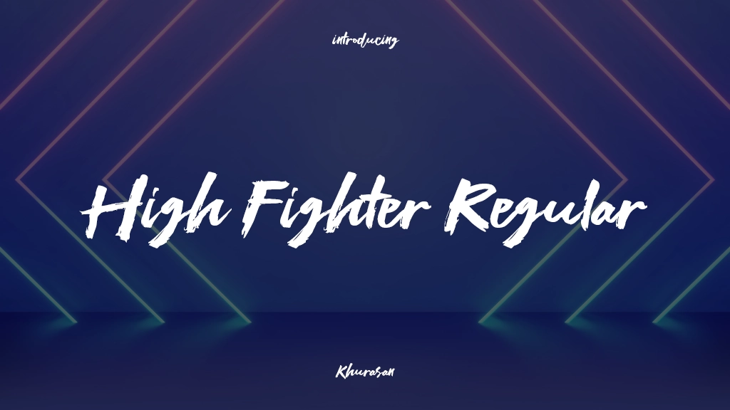 High Fighter Regular Imagens de amostra de fonte  1