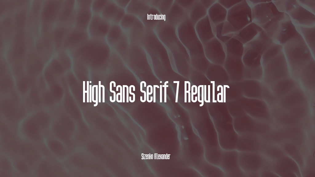 High Sans Serif 7 Regular Imágenes de muestra de fuentes  1