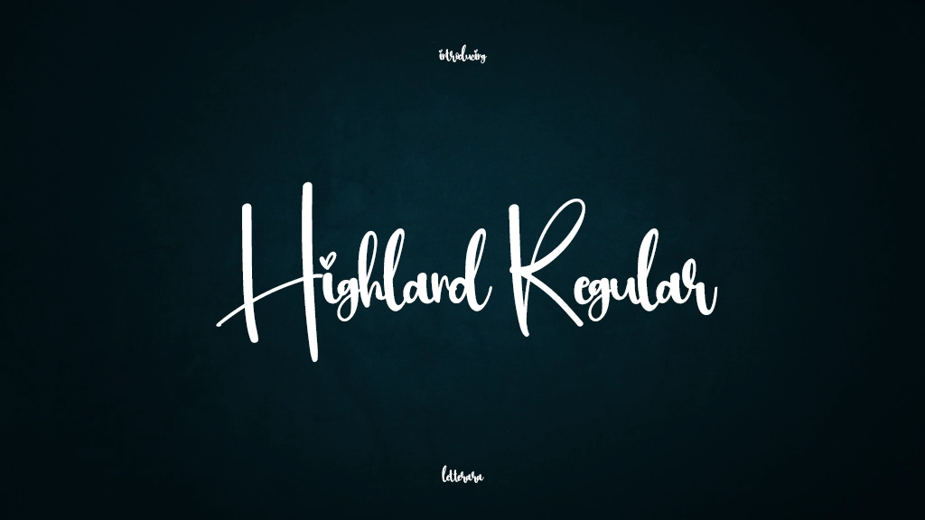 Highland Regular 글꼴 샘플 이미지  1