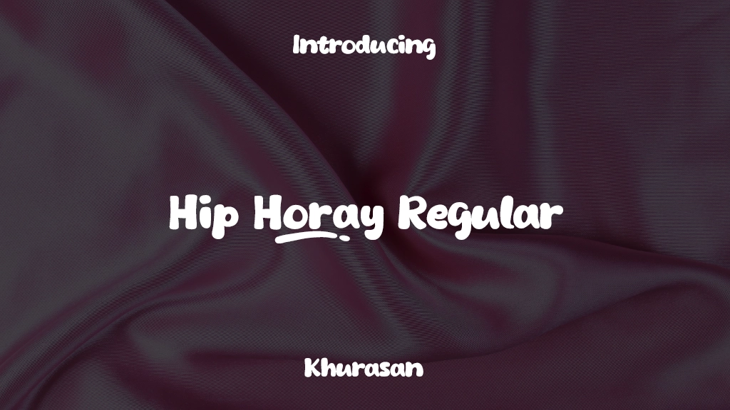 Hip Horay Regular Font Sample Images  1