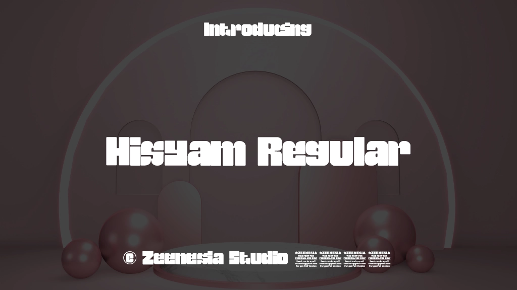 Hisyam Personal Use Only Regular 글꼴 샘플 이미지  1