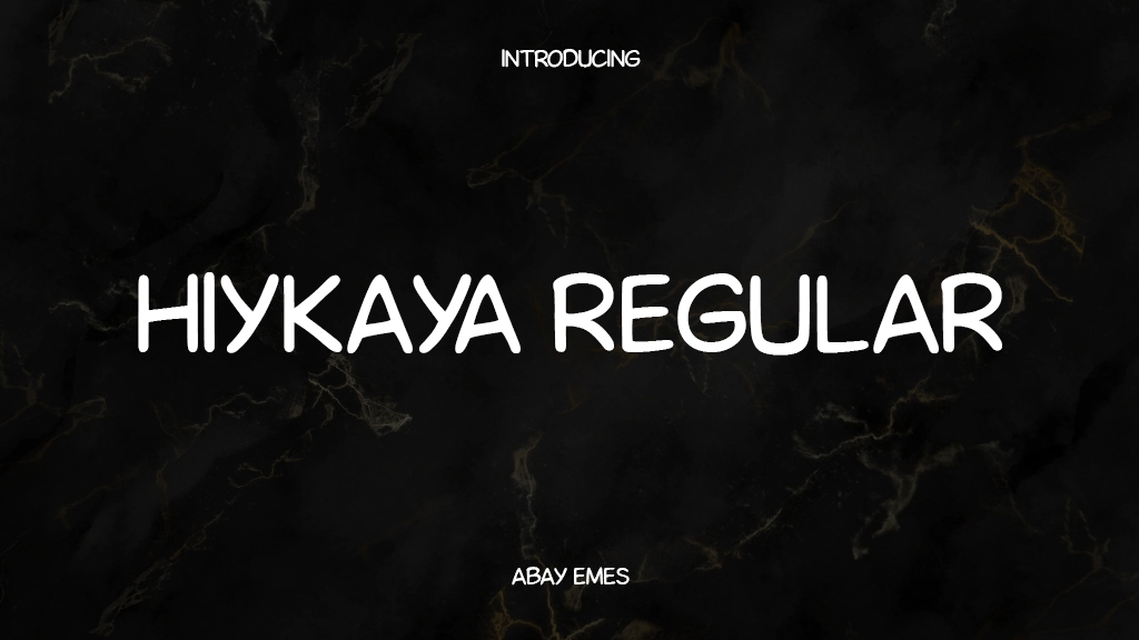 Hiykaya Regular Font Sample Images  1