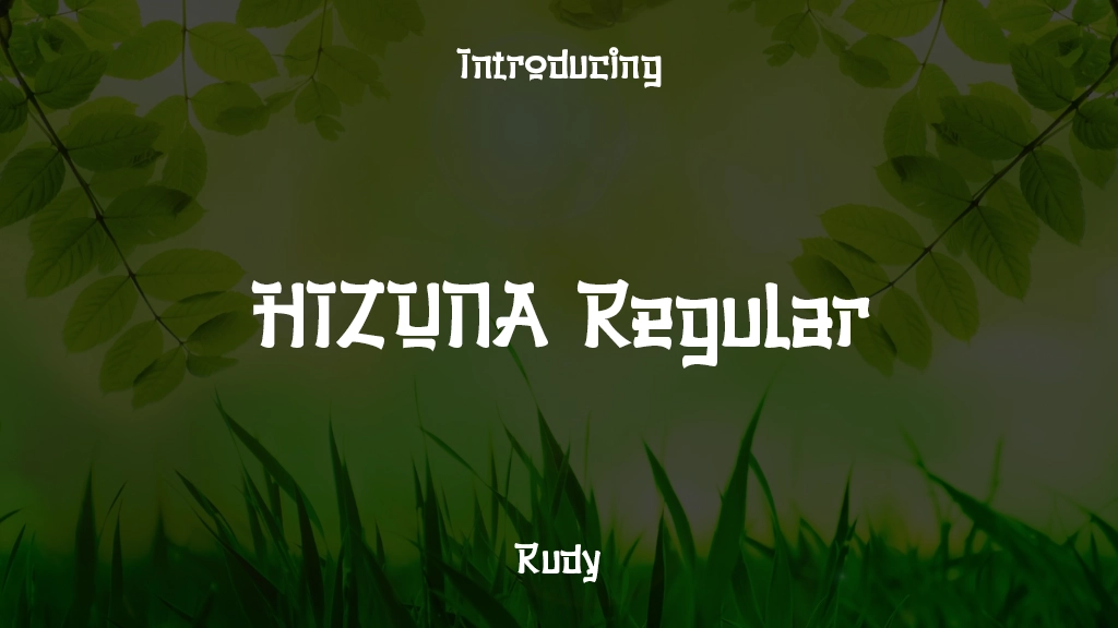 HIZUNA Trial Regular Font Sample Images  1