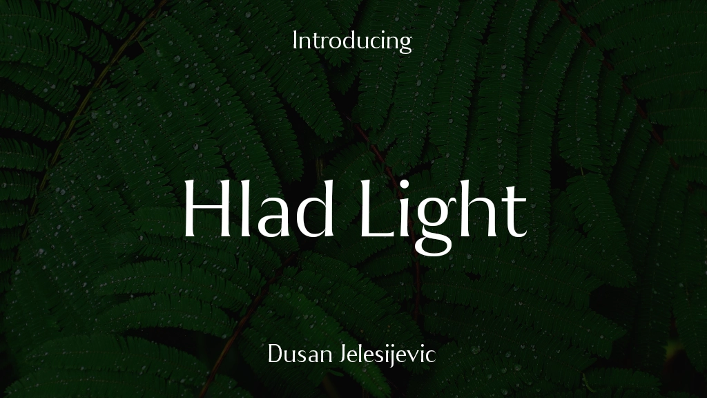 Hlad Light Font Sample Images  1