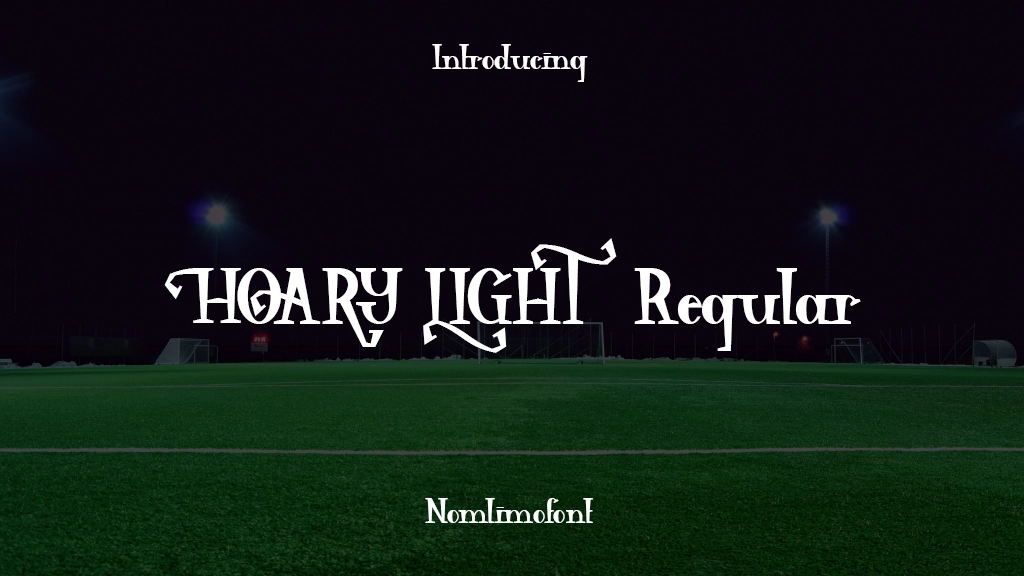 HOARY LIGHT Regular Font Sample Images  1