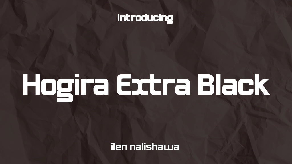 Hogira Extra Black 글꼴 샘플 이미지  1