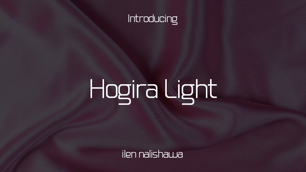 Hogira Light Font Sample Images  1