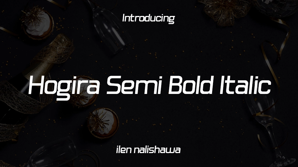 Hogira Semi Bold Italic 글꼴 샘플 이미지  1