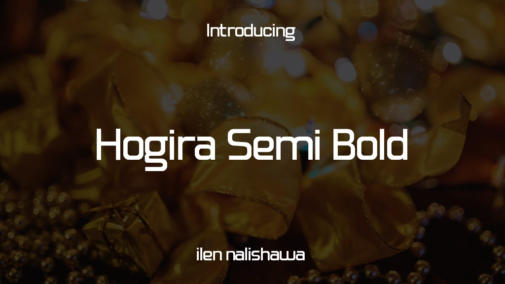 Hogira Semi Bold Imágenes de muestra de fuentes  1