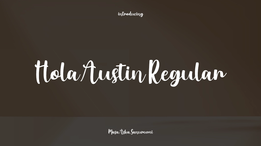 Hola Austin Regular Beispielbilder für Schriftarten  1