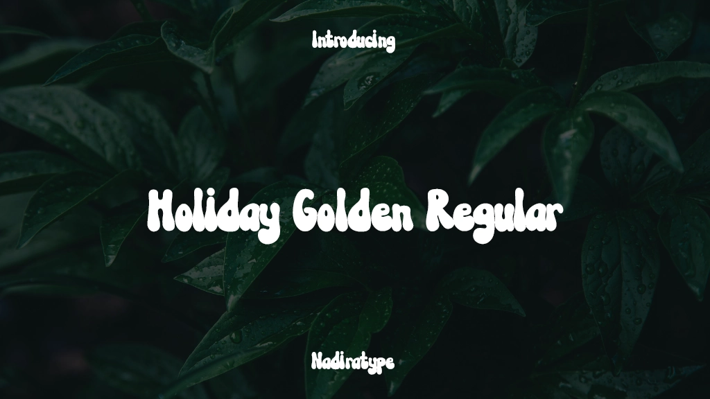 Holiday Golden Regular Font Sample Images  1