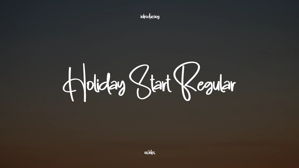 Holiday Start Regular Images d’exemples de polices  1