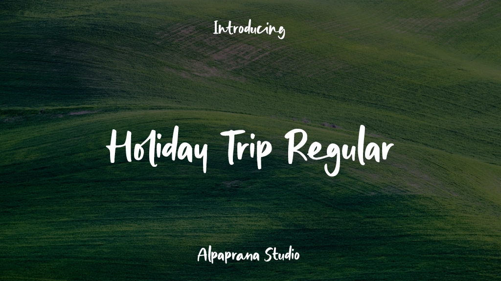 Holiday Trip Regular 글꼴 샘플 이미지  1