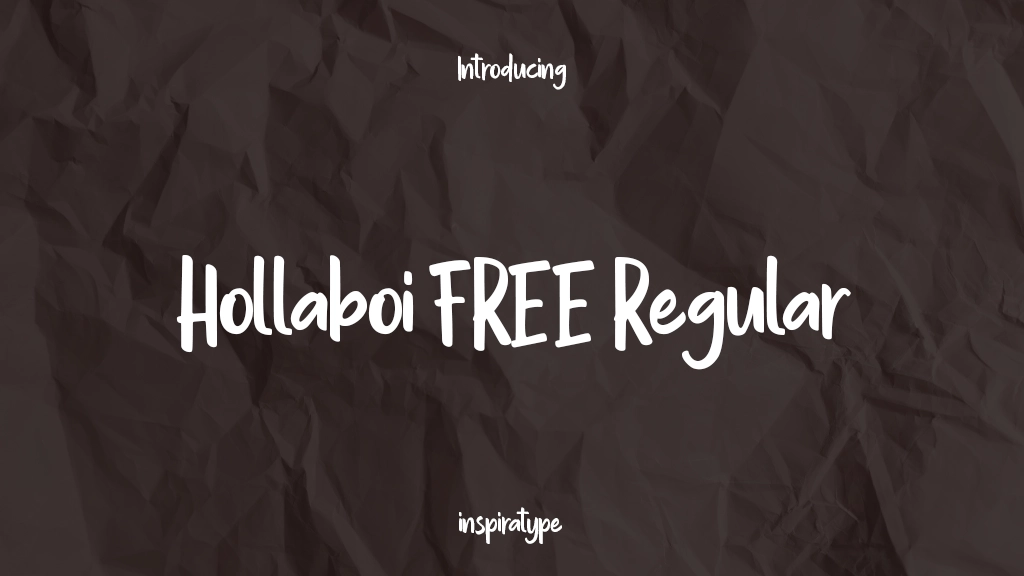 Hollaboi FREE Regular 字体样本图像  1