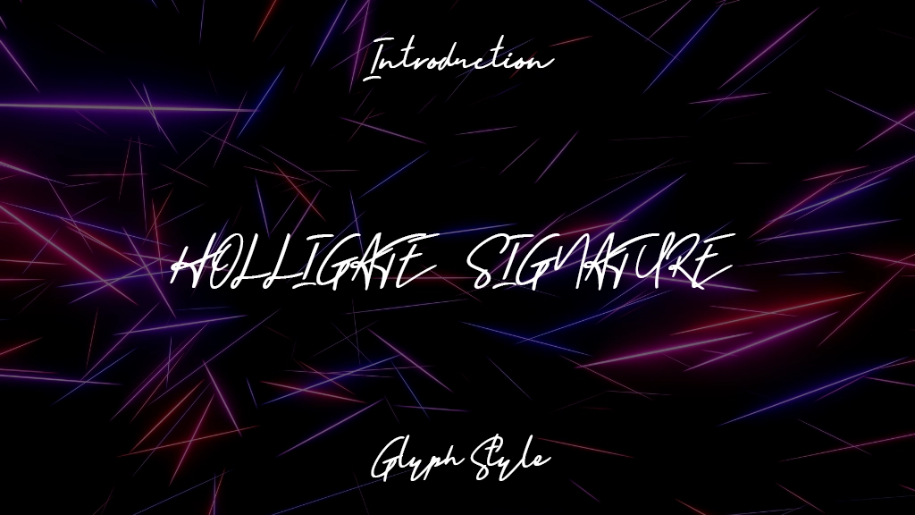 Holligate Signature Font Sample Image 1