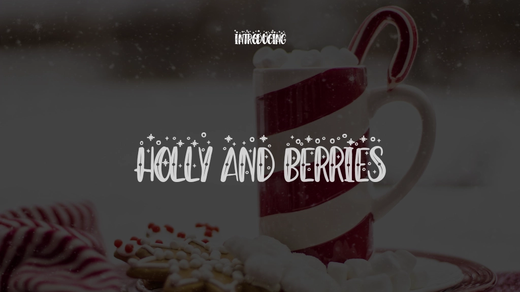 Holly and berries Font Sample Images  1