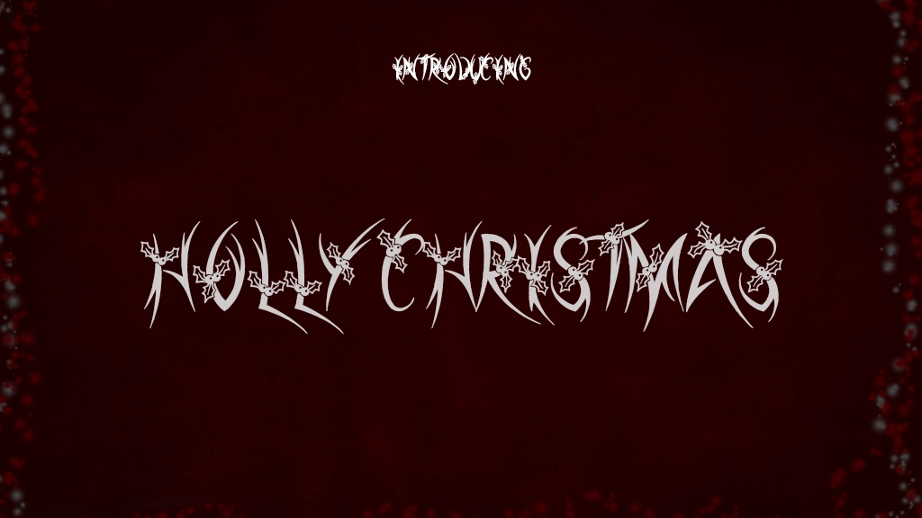 Holly Christmas Font Sample Images  1