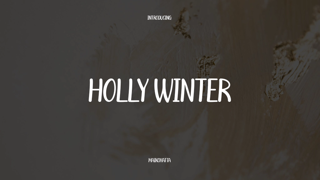 Holly Winter Imagens de amostra de fonte  1