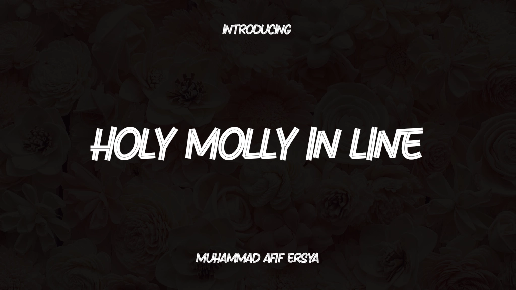 Holy Molly In Line 字体样本图像  1