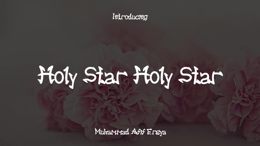 Holy Star Holy Star Imagens de amostra de fonte  1