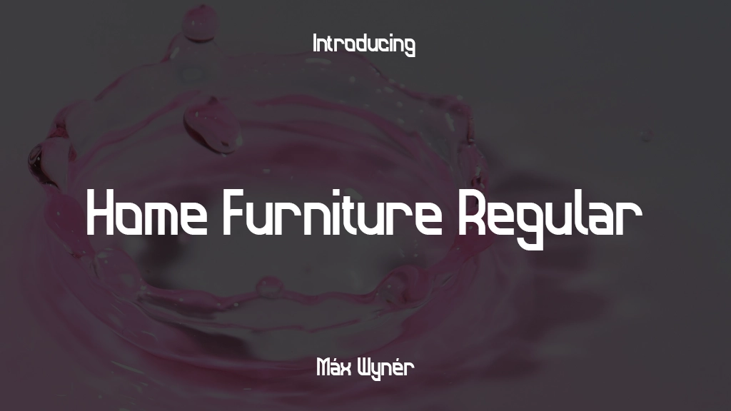 Home Furniture Regular Imagens de amostra de fonte  1