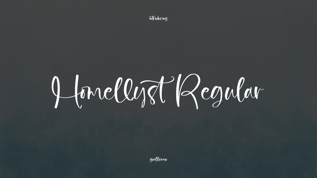 Homellyst Regular Font Sample Images  1