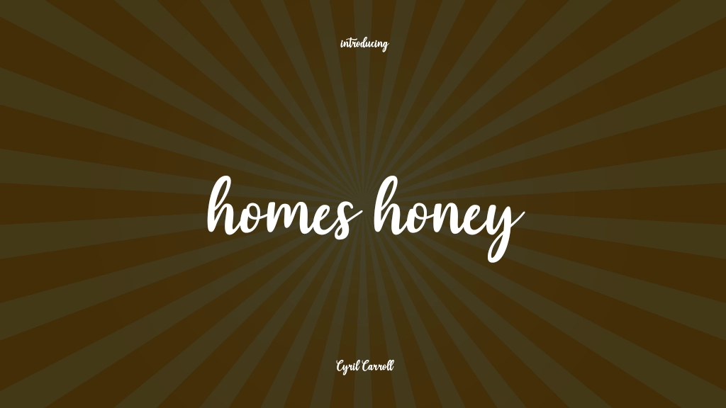 homes honey Imagens de amostra de fonte  1