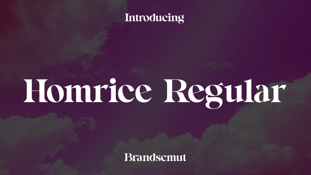 Homrice Regular Font Sample Images  1