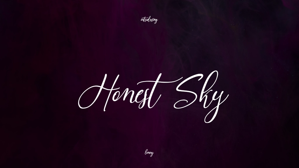 Honest Sky Personal Use Imágenes de muestra de fuentes  1