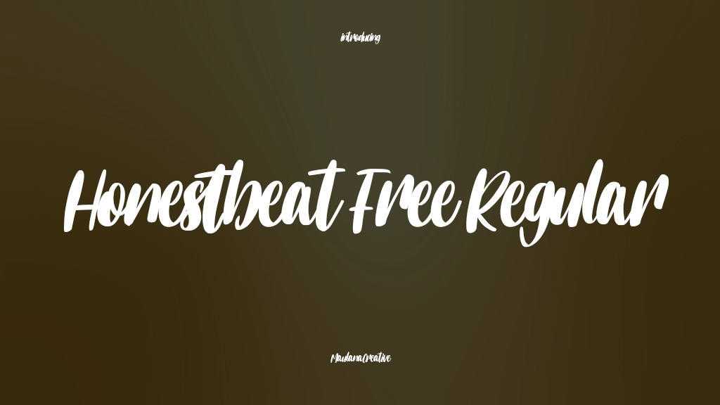 Honestbeat Free Regular Font Sample Images  1