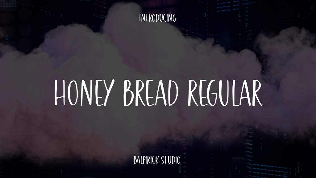 Honey Bread Regular Images d’exemples de polices  1