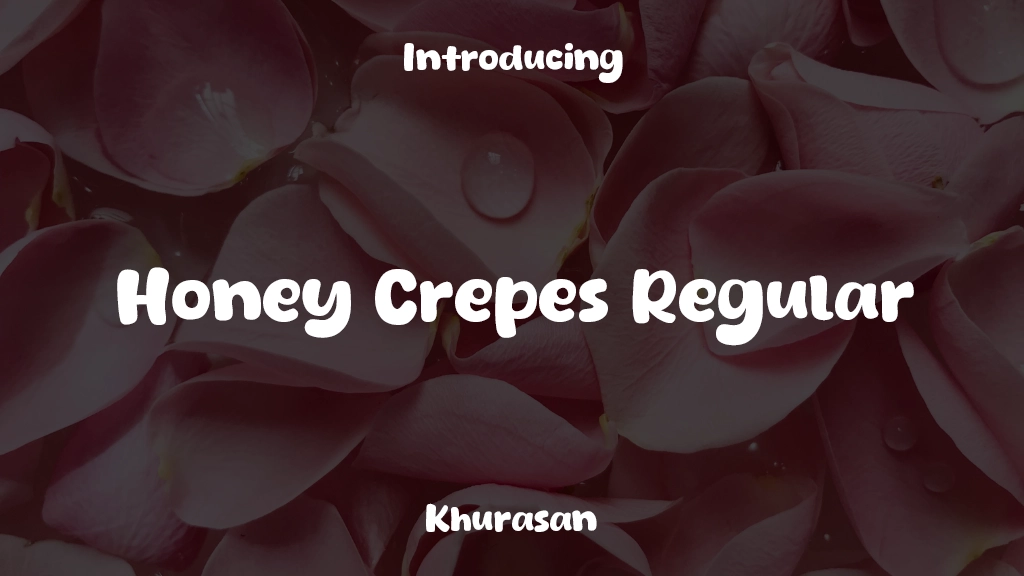 Honey Crepes Regular Beispielbilder für Schriftarten  1