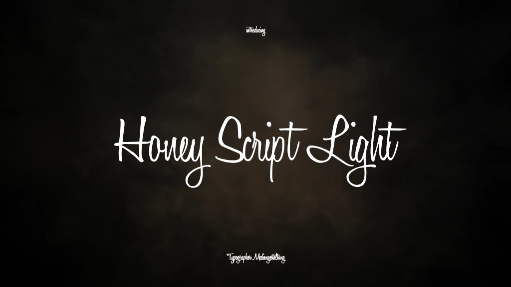 Honey Script Light Font Sample Images  1