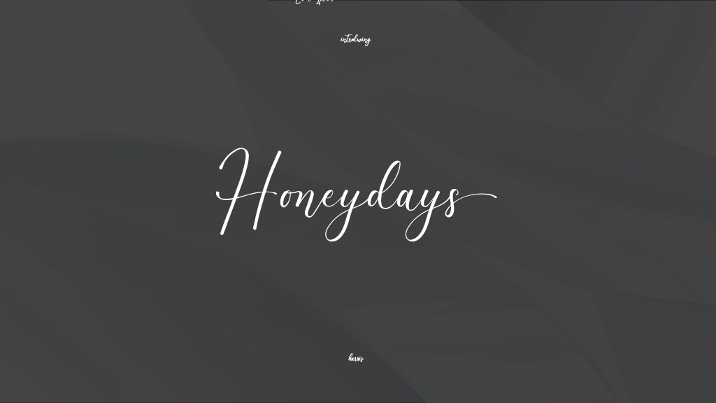 Honeydays Imagens de amostra de fonte  1