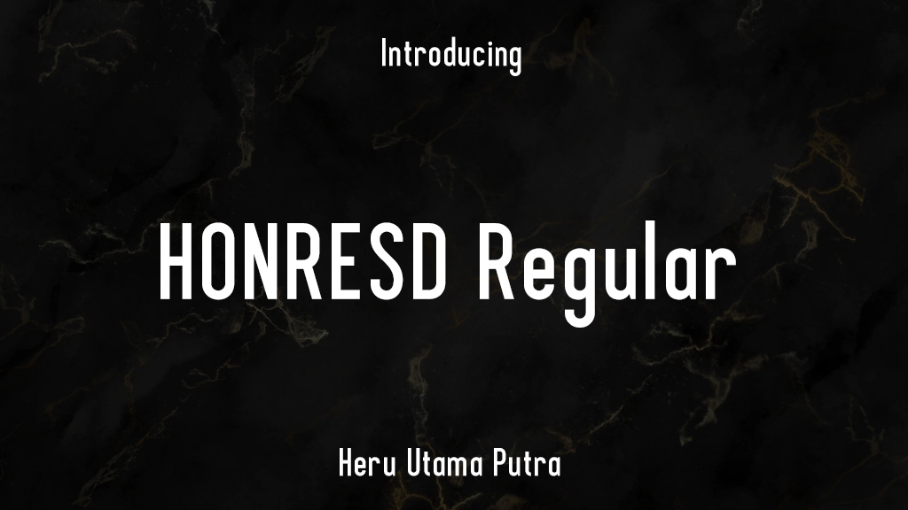 HONRESD Regular Font Sample Images  1