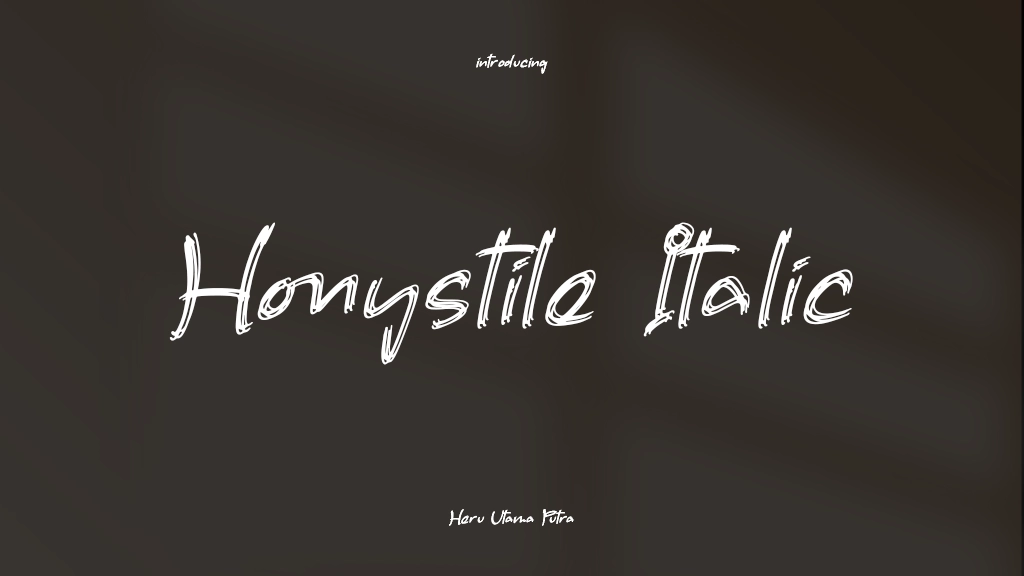 Honystile Italic Font Sample Images  1