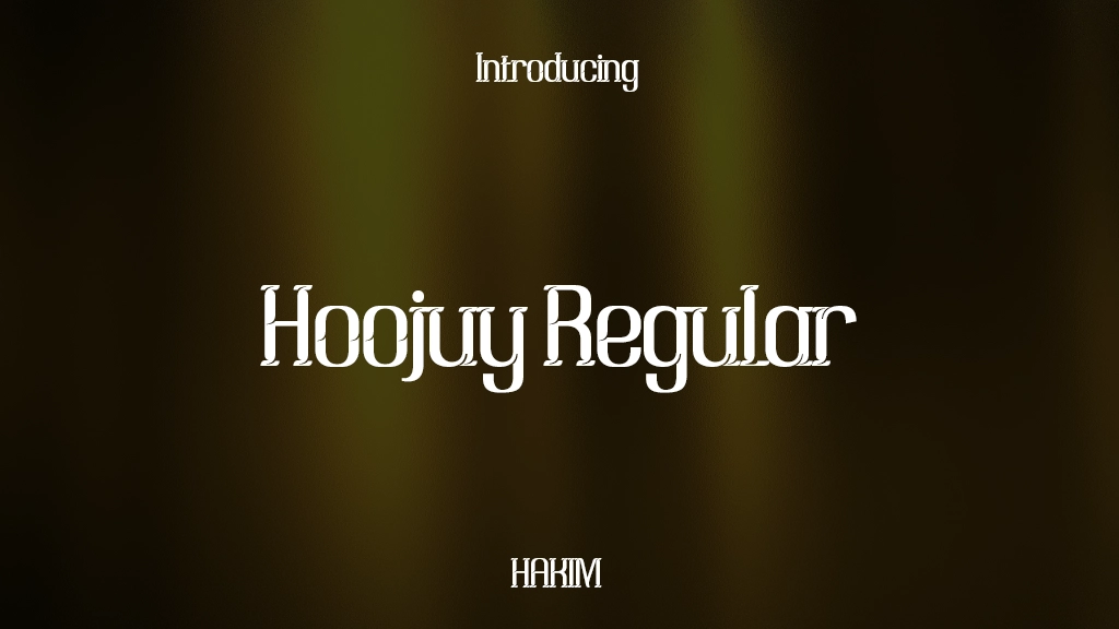 Hoojuy trial Regular Font Sample Images  1